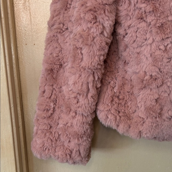 Line & Dot Plush Faux Fur Pink Teddy Jacket size S - Picture 4 of 11